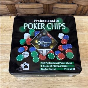 NEW Sealed Professional Poker Chips Set with Cards